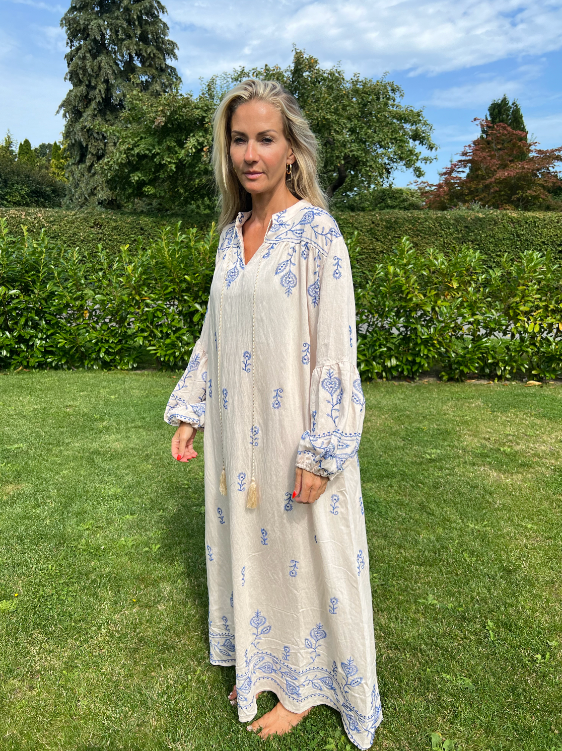 Klänning Boheme - Beige / blue