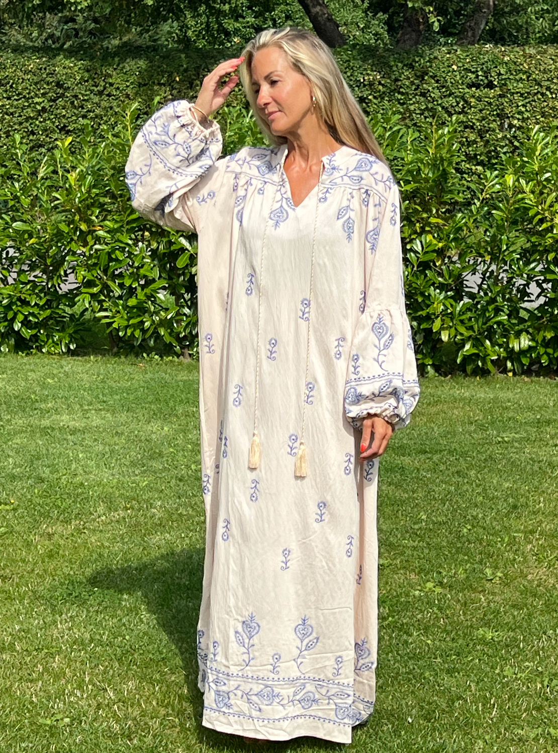 Klänning Boheme - Beige / blue