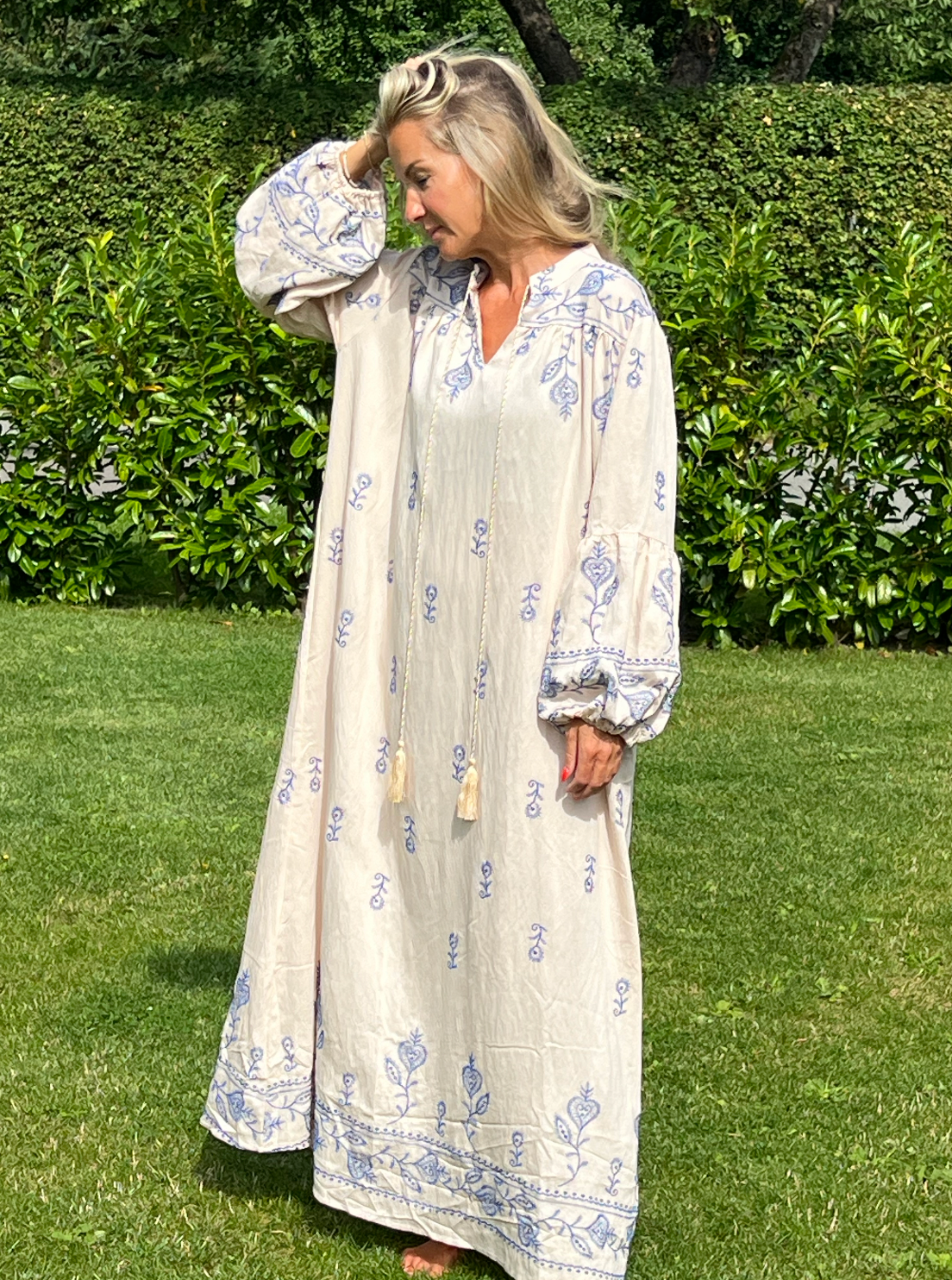 Klänning Boheme - Beige / blue