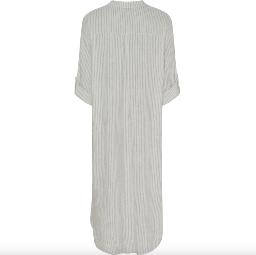 Klänning Linne – Grey Stripe