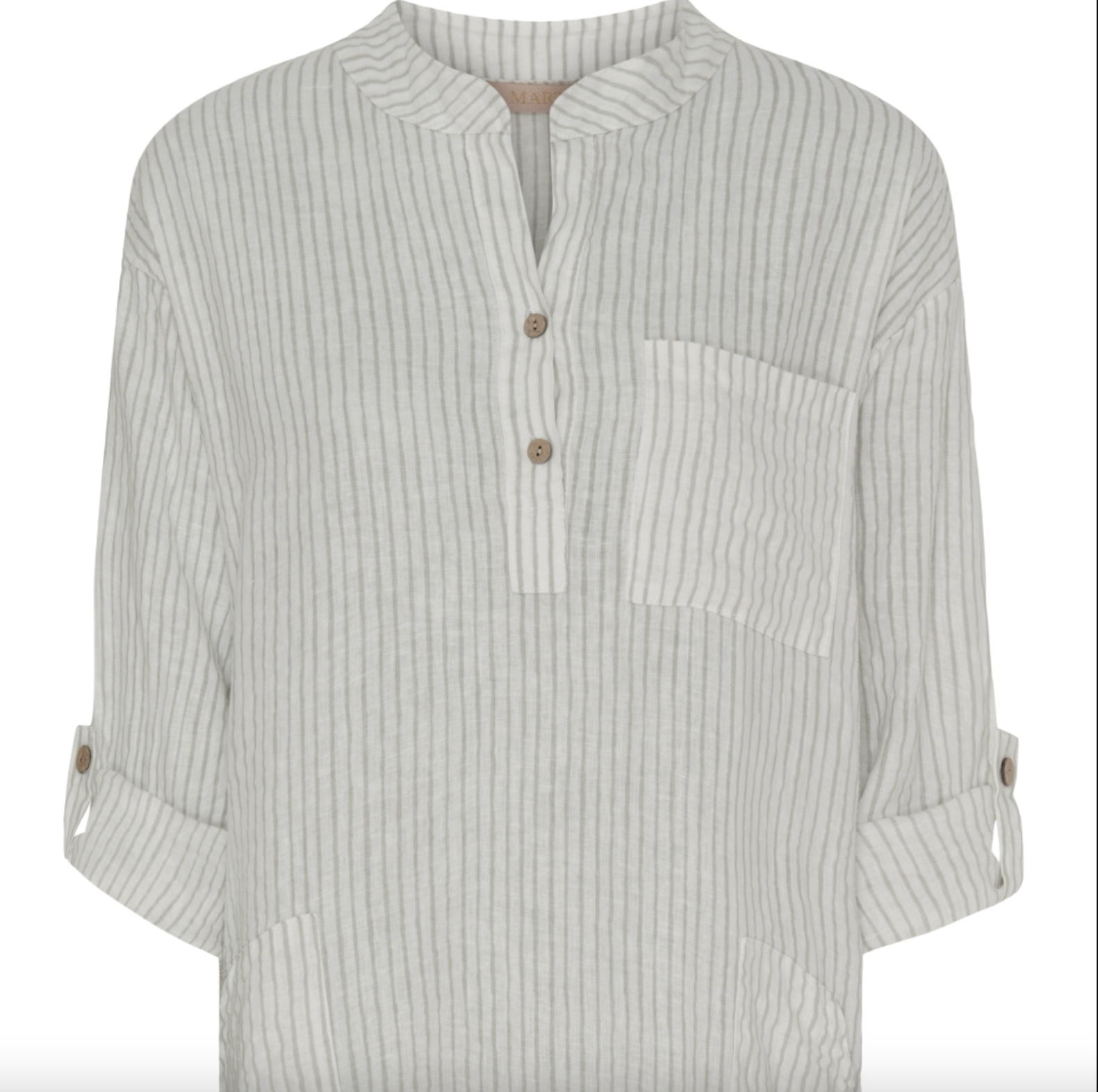 Klänning Linne – Grey Stripe