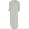 Klänning Linne – Grey Stripe