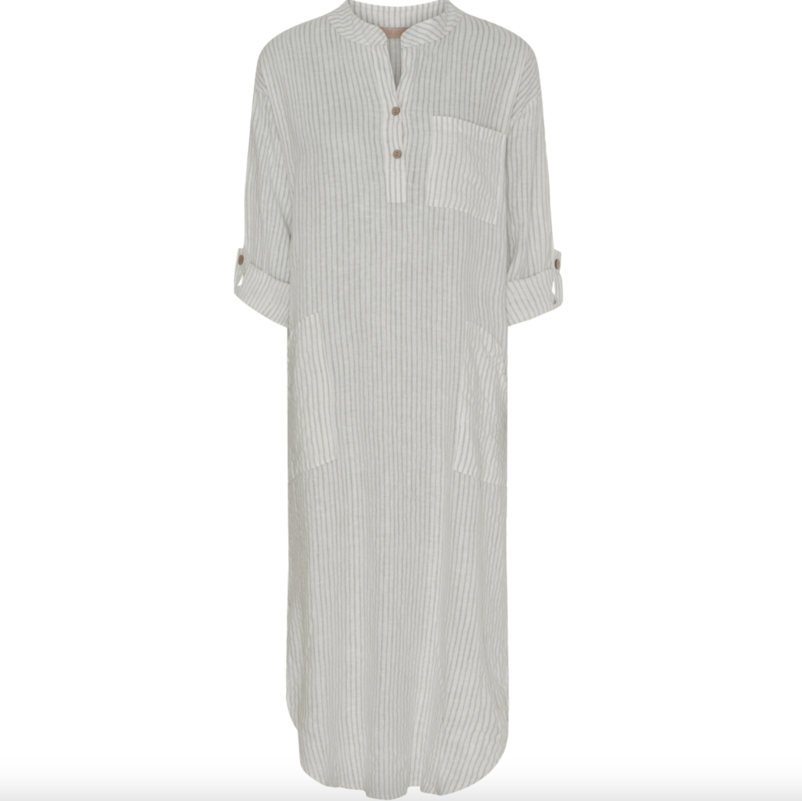 Klänning Linne – Grey Stripe